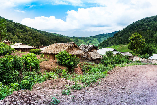 Mountain Village Laos - 写真・画像