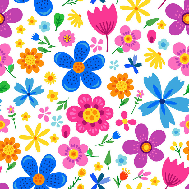 Amazing floral vector seamless pattern - Vektor, obrázek