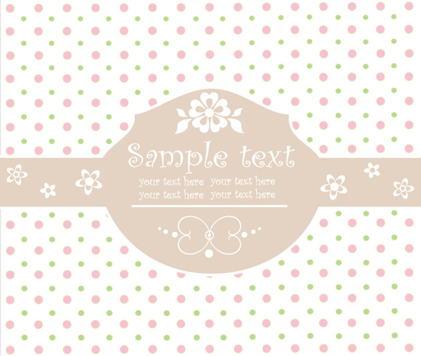 Baby girl arrival card - Vector, Image
