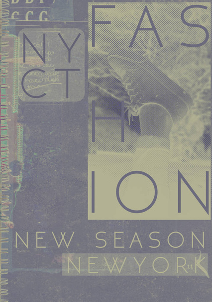 Plakat projekt graficzny moda Nowy Jork typografii T shirt - Zdjęcie, obraz