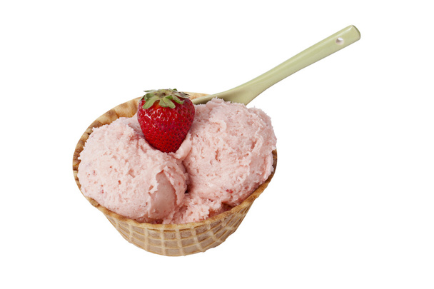 Erdbeer-Eiszapfen - Foto, Bild