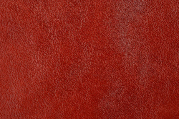 Close up of natural red leather background - Photo, Image
