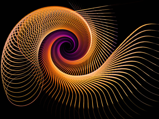 Абстрактная фрактальная композиция, созданная компьютером со спиральными формами
 - Фото, изображение
