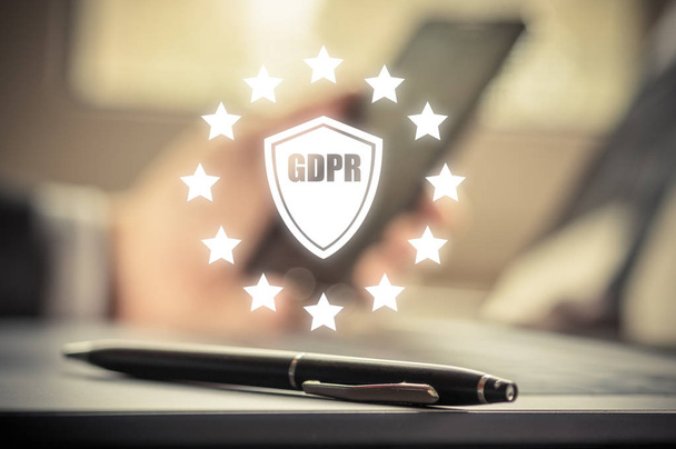 Rozporządzenie o ochronie danych Gdpr.. Cyberbezpieczeństwo i prywatność. - Zdjęcie, obraz