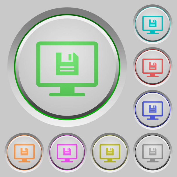 Uložit nastavení zobrazení ikony barev na fixní tlačítka - Vektor, obrázek