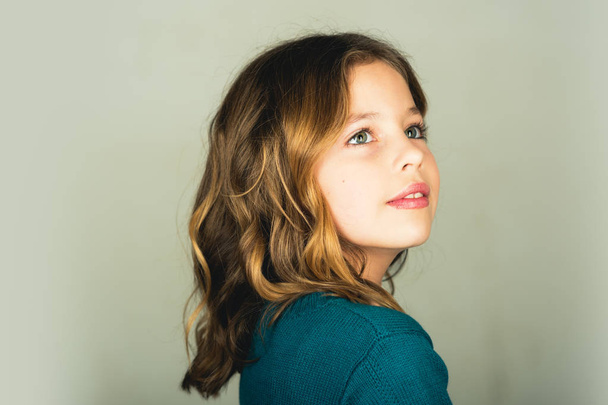 cute little girl. portrait of a kid child girl fashion - Fotó, kép