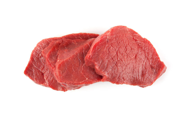Carne fresca cruda isolata su fondo bianco
 - Foto, immagini