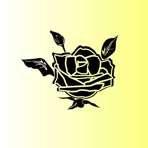 Простая иллюстрация иконки розы
 - Вектор,изображение