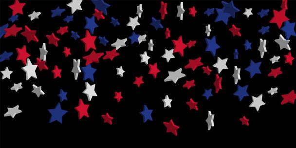 Fondo abstracto estrellas rojas, azules, blancas
 - Vector, Imagen
