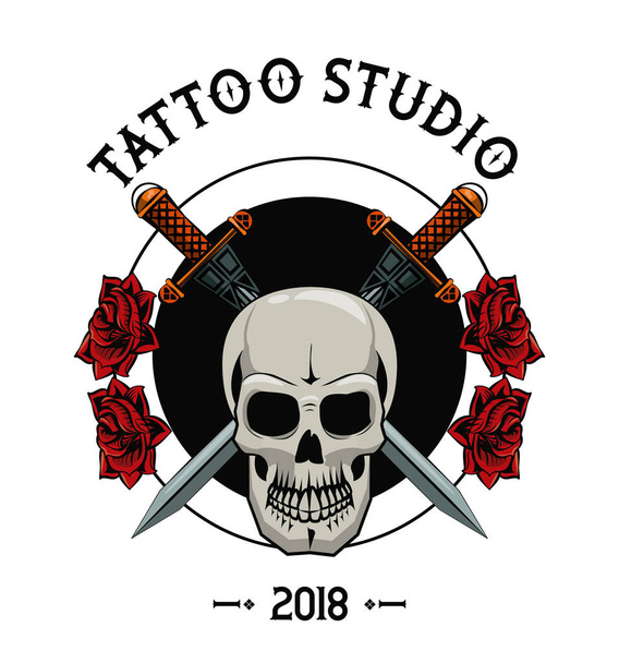 Τατουάζ στούντιο σχεδιασμού - Διάνυσμα, εικόνα