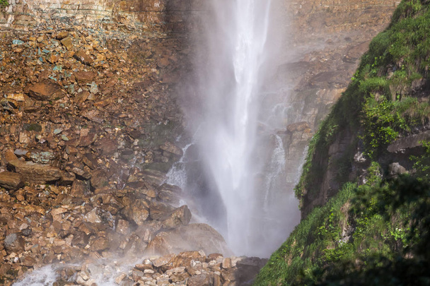 Kinchkha waterfall near Okatse canyon, Imereti, Georgia. - Photo, Image