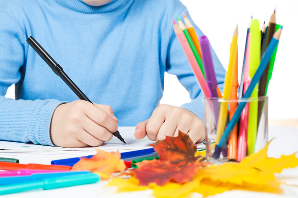 children's hands with pencils - Photo, Image
