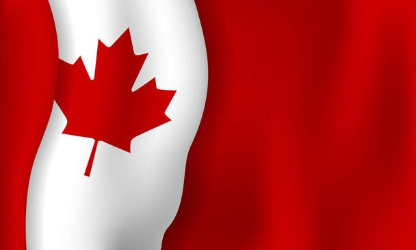 Canada day banner background design of flag with copy space vector illustration - Vector, Image