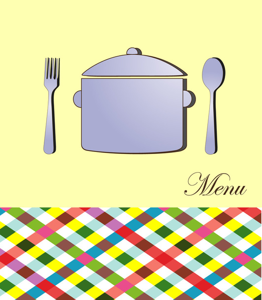 cute menu card. vector illustration - Vector, Image