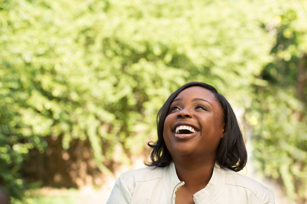 Happy African American Woman Smiling - Fotografie, Obrázek