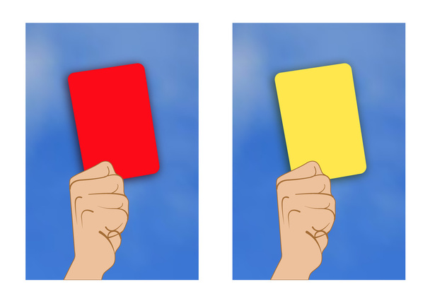 tarjeta amarilla tarjeta roja
 - Vector, Imagen