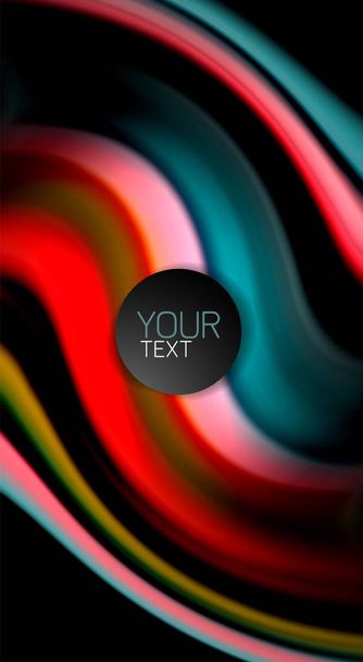 Blur color wave lines abstract background - Vecteur, image