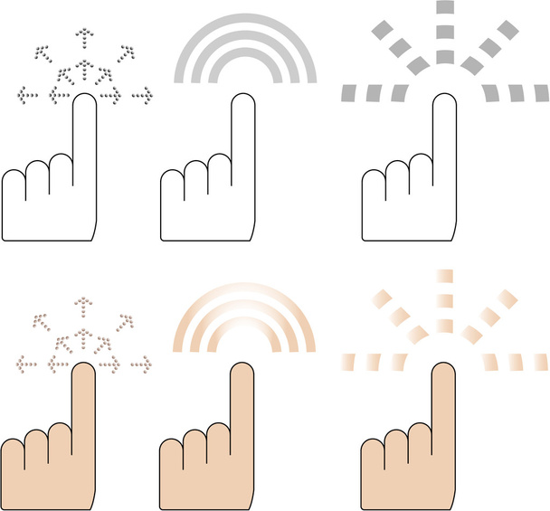 hand vinger aanwijzer cursor vector - Vector, afbeelding