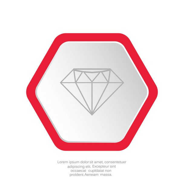 diamond  web  icon, vector illustration  - ベクター画像