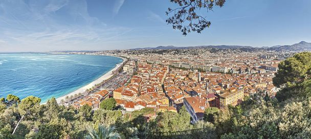 Panorama miasta Nicea, Francja - Zdjęcie, obraz