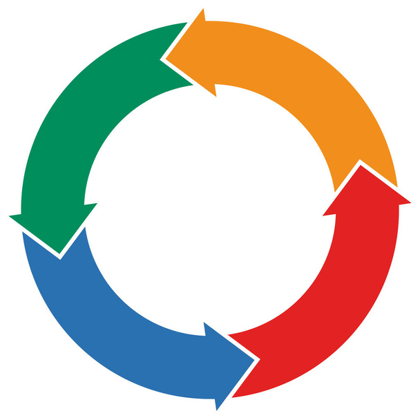 círculo setas infográfico modelo de gráficos de torta
  - Vetor, Imagem