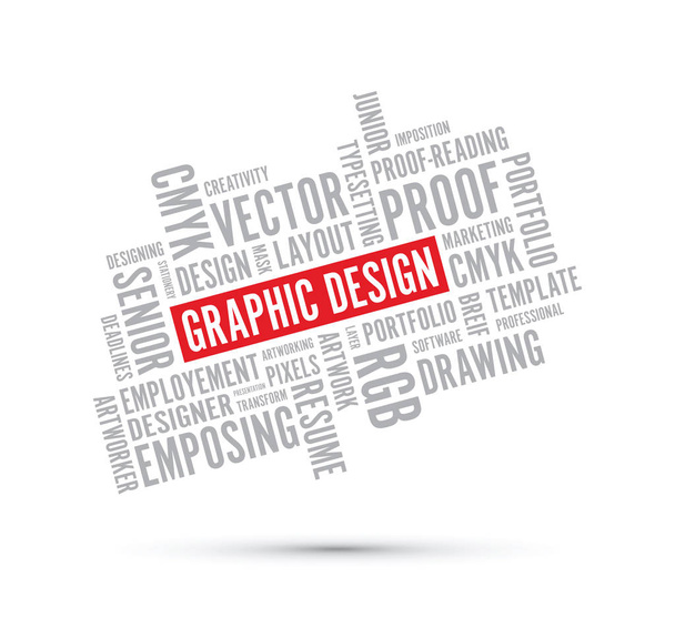 Grafik Design Wort Hintergrund - Vektor, Bild