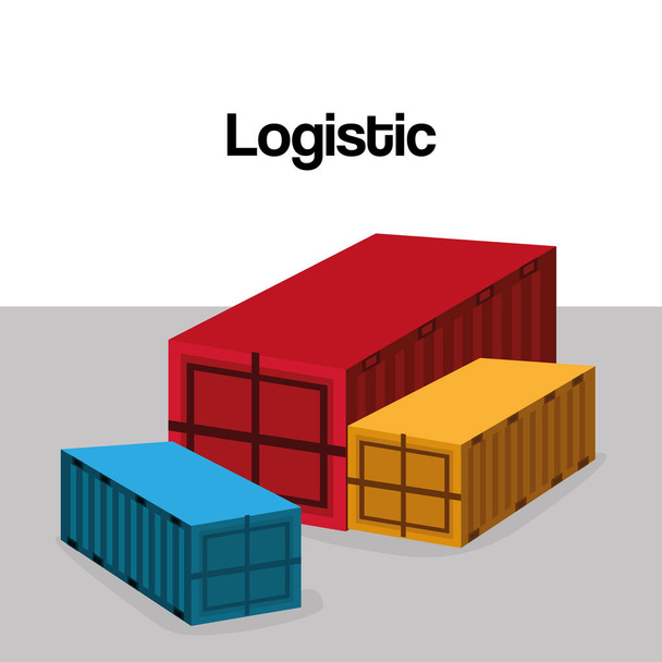 kontejnery logistických služeb ikony - Vektor, obrázek