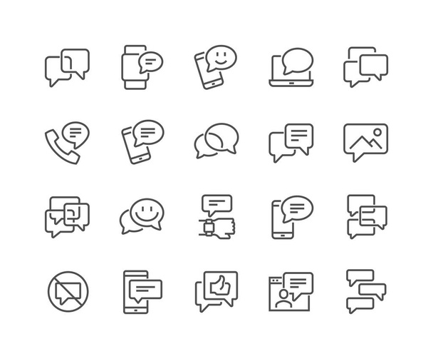 Iconos de mensajes de línea
 - Vector, imagen