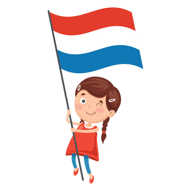 Illustration vectorielle du drapeau d'attente des enfants
 - Vecteur, image