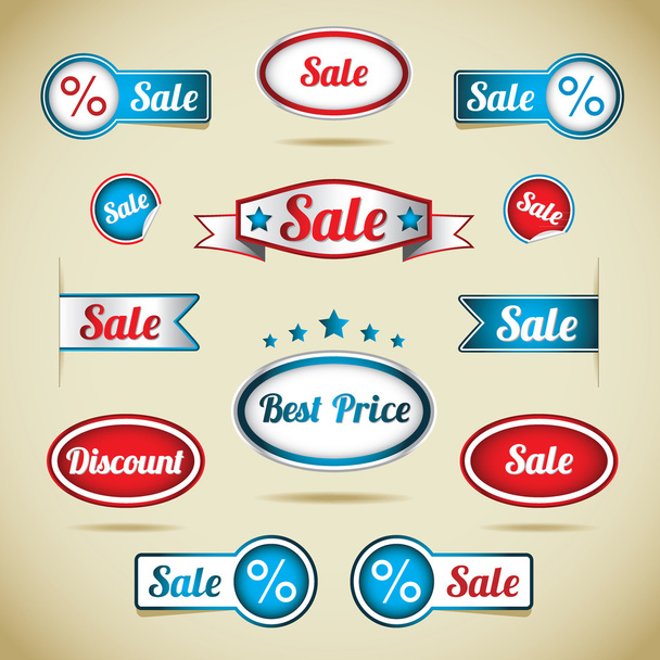 Discount Label Banner Background Collection - Vector, Image
