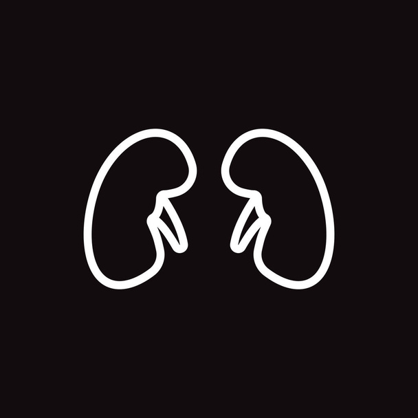 kidneys color web icon. vector illustration - ベクター画像