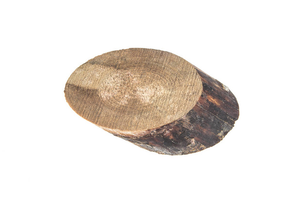 um nó de madeira isolado sobre fundo branco
 - Foto, Imagem