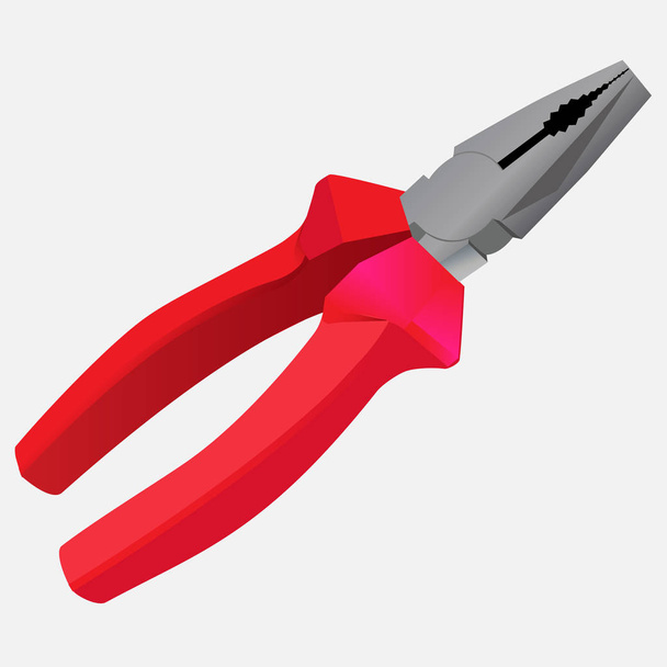 векторне зображення плоскогубців з червоними пластиковими ручками
 - Вектор, зображення