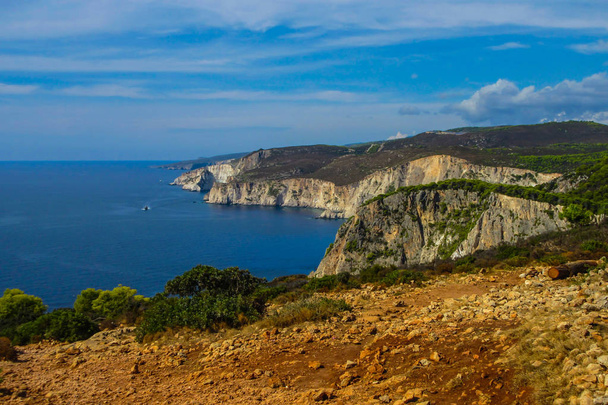 erstaunlicher Aussichtspunkt auf Keri Cape, Zakynthos - Foto, Bild