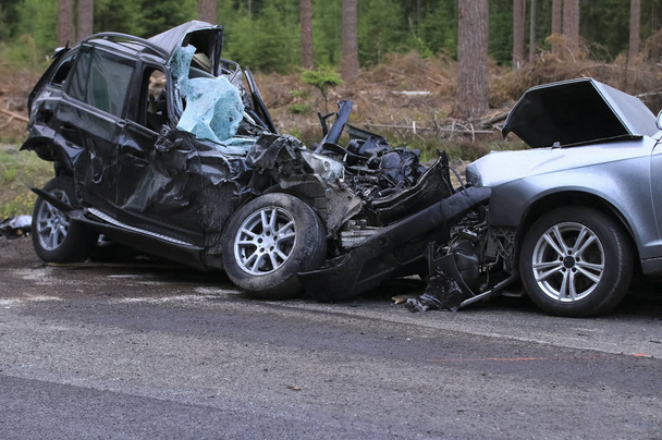 cars involved in a collision or crash - Photo, Image