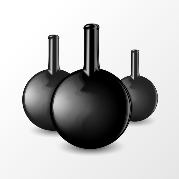 black round tube on a white background - Vector, Imagen