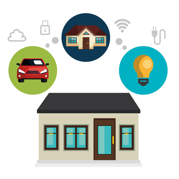 Technologia Smart home zestaw ikon - Wektor, obraz