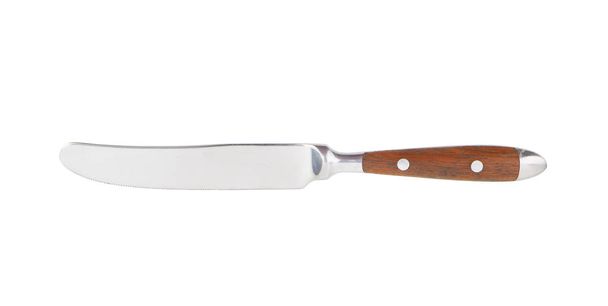 faca de mesa com cabo de madeira
 - Foto, Imagem