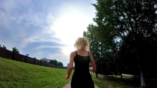 Tilt-shift hátul jogging - Felvétel, videó