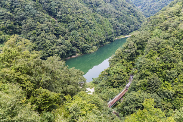 Línea de Lida y montaña verde en temporada de verano
 - Foto, imagen