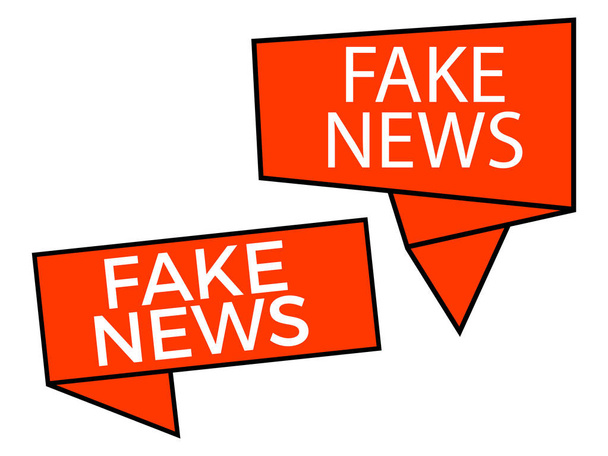 Fake news, callout isolated on white background. False journalism. Vector illustration - Vector, Image
