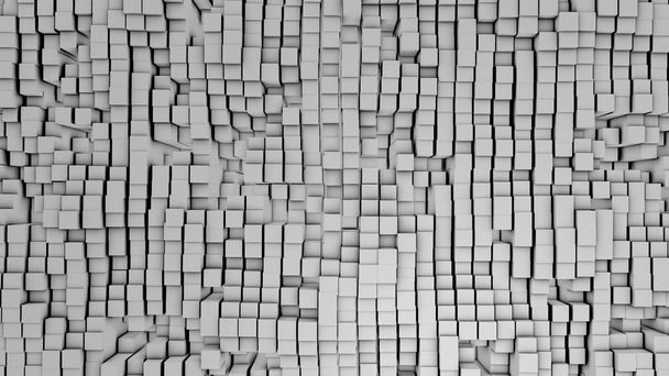 3D render Digital background of the many white squares - Photo, Image