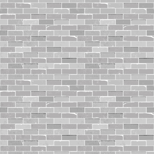 Naadloze textuur vintage witte bakstenen muur. Vectorillustratie - Vector, afbeelding