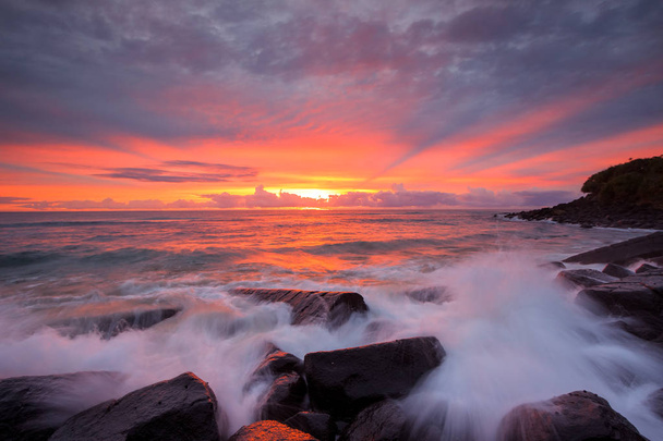 Sunrise on point Cartwright, Sunshine Coast, Queensland, Australia - Photo, Image