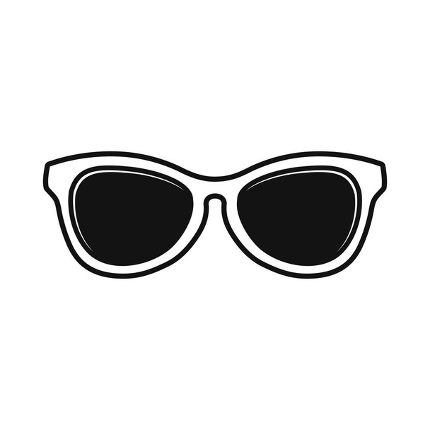 Δροσερό γυαλιά απλή επίπεδη διάνυσμα σύμβολο γραφικό λογότυπο σχεδιασμό - Διάνυσμα, εικόνα