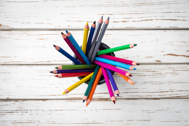 Close up shot of colorful pencils - Fotografie, Obrázek