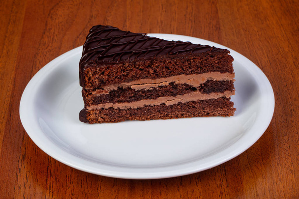 Delicious chocolate cream Prague cake - Foto, Bild