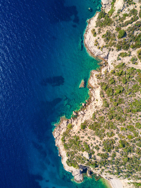 Mediterranean seashore. Top view - Zdjęcie, obraz