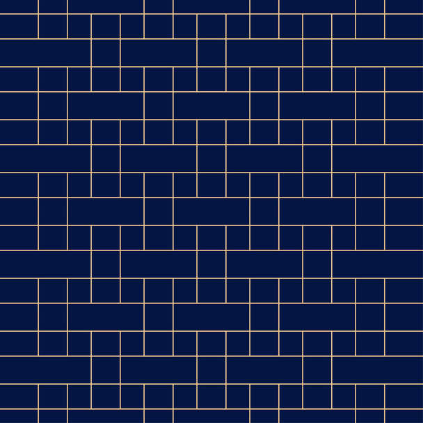 Geometrický ornament. Zlatá modrá vzor bezešvé pro web, textil a tapety - Vektor, obrázek