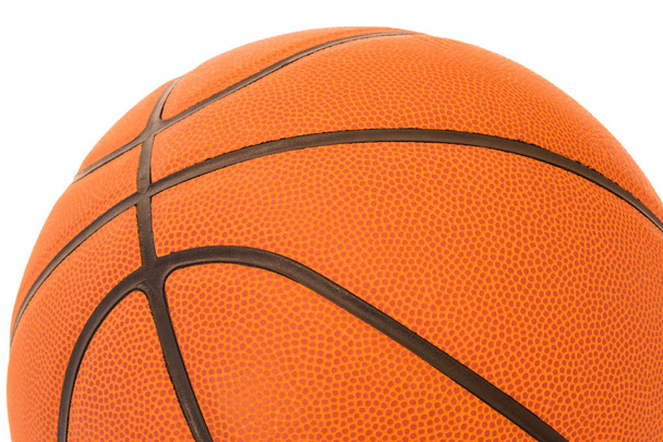 Fele a kosárlabda elszigetelt fehér background - Fotó, kép